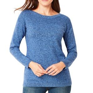 A9- TALBOTS -  small sweater - ribbed neck- long sleeve